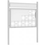 PROCITY Venkovní vitrína model 1000 21 x A4, elox, včetně sloupků a záhlaví | Zboží Auto