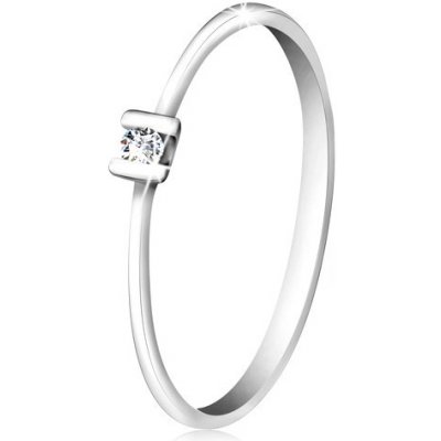 Šperky Eshop Briliantový prsten z bílého zlata třpytivý čirý diamant uchycený tyčinkami S3BT502.39