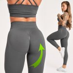 Gym Glamour Legíny Push Up 2.0 Silver