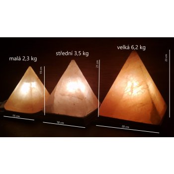 Solnalampa.cz Solná pyramida - střední 3,5 kg (+/- 0,3 kg)