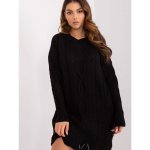 RUE PARIS pletené šaty s copánkovým vzorem -lc-sk-8012-2.51p-black černé – Zboží Mobilmania