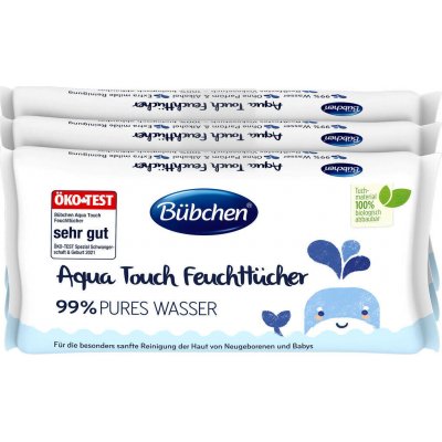 Bübchen Aqua Touch vlhčené ubrousky pro děti 3 x 48 ks – Hledejceny.cz
