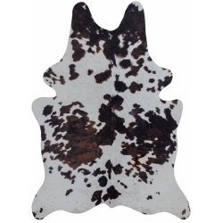 Flair Rugs Faux Animal Cow Print Black/White