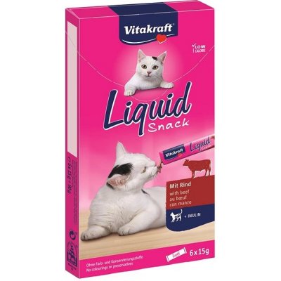 Vitakraft pochoutka Cat Liquid Snack hovězí a inuline 90 g