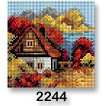 Stoklasa Vyšívací předloha 70244 2244 dům podzim 1 červená 15x15cm – HobbyKompas.cz