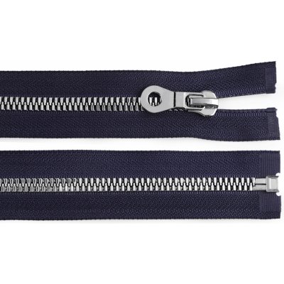 Kostěný zip, imitace kovu No 8 délka 60 cm bundový, malé, 330 modrá tmavá – Hledejceny.cz