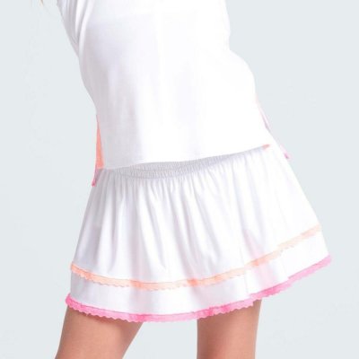 Lucky in Love Smocked Frill Skirt bílo-růžová – Hledejceny.cz