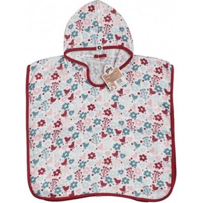 Bambusové mušelínové pončo XKKO BMB Flowers&Birds Girls – Sleviste.cz