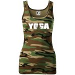 Yoga nápis Dámské Maskáčové tílko Hnědý maskáč – Zboží Mobilmania
