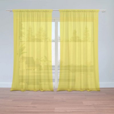 Sablio Záclony Žlutá 2: 2ks 150x250cm – Zboží Mobilmania