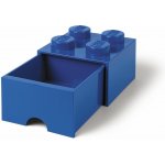 LEGO® box s šuplíkem 250x250x180mm modrý 40051731 – Sleviste.cz