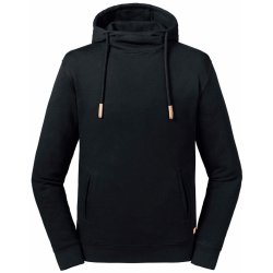 Russell Pure Organic mikina Pure Organic High Collar hooded sweat černá