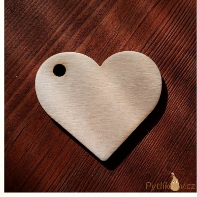 Dřevěná cedulka na dárek - "Srdce" (Originální dřevěná cedulka na dárek od českého výrobce Dřevokaz. Udržitelný a opakovaně použitelný produkt.) – Zboží Mobilmania
