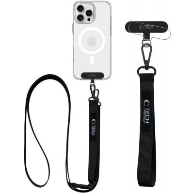 Šňůrka na krk Tech-Protect C6S Crossbody popruh na mobil 2v1 černý – Sleviste.cz