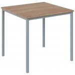 JPT 80 jídelní stůl kovová podnož stříbrná deska 18 mm 800 x 800 mm dub bardolino – Sleviste.cz