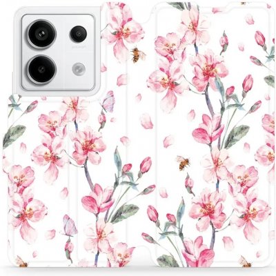 Mobiwear Flip Xiaomi Redmi Note 13 Pro 5G / Poco X6 5G - M124S Růžové květy