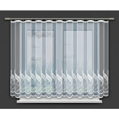 Dekorační žakárová záclona s řasící páskou YUKO 180 bílá 300x180 cm MyBestHome – Hledejceny.cz