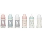 Suavinex láhev premium 3 pozice proužky bílá 270ml – Sleviste.cz