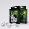 Příslušenství ke společenským hrám Sada 7 kostek Elvish dice set bílá/černá SELV02