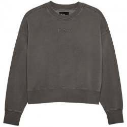 Fox W Wordmark Oversized Fleece Crew Pewter Grey