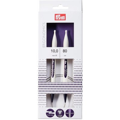 Prym pletací jehlice PRYM ERGO 215813, ergonomické plastové, kruhové, 1 kus, délka 80cm, velikost 10mm – Zbozi.Blesk.cz