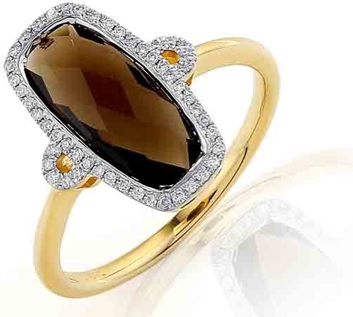 Diamantový prsten se záhnědou 3811101-5-58-88 od 21 095 Kč - Heureka.cz