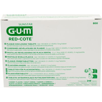 GUM Red Cote tablety pro indikaci zubního plaku 248 ks – Hledejceny.cz