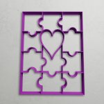 Vykrajovátko - Puzzle se srdíčkem Velikost: 8 cm – Hledejceny.cz