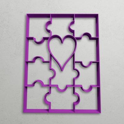 Vykrajovátko - Puzzle se srdíčkem Velikost: 8 cm – Hledejceny.cz