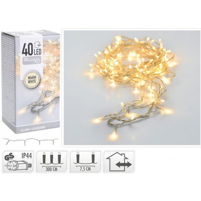 Mat Osvětlení vánoční 3m 40LED teplá BÍ TRA drát – Hledejceny.cz