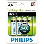 Philips MultiLife AA 2600mAh 4ks R6B4B260/10 – Zboží Živě