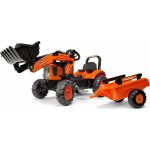 FALK Šlapací traktor 2065 Kubota s nakladačem a vlečkou – Zboží Mobilmania