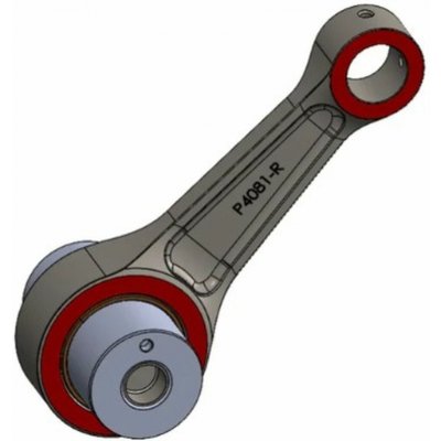 WOSSNER ojniční sada (4T) KAWASAKI KXF 250 (KX250F) 21-26, KX 250 X 21-26 zesílený | Zboží Auto