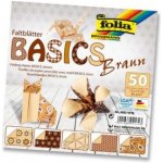 Folia 466/1010 Origami papír Basics 80 g/m2 10 x 10 cm 50 archů hnědý – Zboží Mobilmania