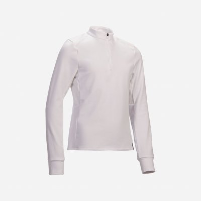 FOUGANZA Dětské jezdecké závodní polo tričko 500 s dlouhými rukávy bílé – Zboží Mobilmania