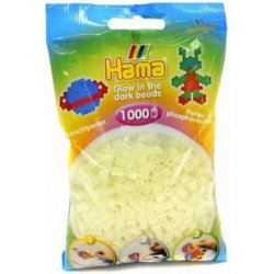 Hama H207-55 Zažehlovací korálky Midi svítící zelené 1000 ks