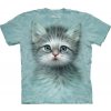 Pánské Tričko Pánské batikované triko The Mountain Blue Eyed Kitten světle modré