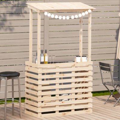 OMAXI 456730 Venkovní barový stůl se stříškou 112,5 x 57 x 195,5 cm masiv – Hledejceny.cz