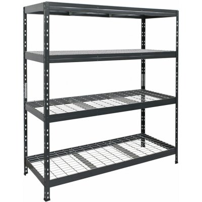 Majster Regál Rivet 180 x 150 x 60 cm 4 police antracit šedá – Zboží Mobilmania