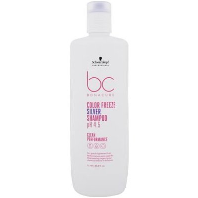 Schwarzkopf Professional BC Bonacure Color Freeze pH 4.5 Shampoo Silver neutralizační šampon pro šedé a zesvětlené vlasy 1000 ml
