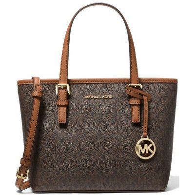 Michael Kors kabelka Jet Set Travel Extra-Small Logo Top-Zip Tote Bag Brown – Hledejceny.cz