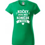 Zelené dámské tričko Kočky jsou můj koníček dárek pro chovatelku koček – Hledejceny.cz