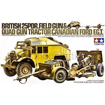 Tamiya British 25Pdr. Field Gun & Quad Gun Tractor Canadian Ford F.G.T. 1:35