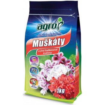 Agro Organo - minerální hnojivo pro MUŠKÁTY a balkónové rostliny 1 kg