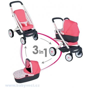 Smoby Set Maxi Cosi & Quinny 3v1 70 cm a autosedačka trio pastel