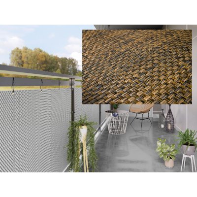 MyBestHome balkonová ratanová zástěna Pori 1 x 5 m hnědá – Hledejceny.cz