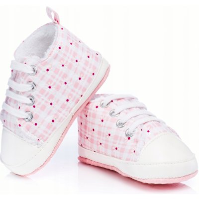 Dívčí zateplené tenisky botičky capáčky do kočárku růžové – Zboží Dáma