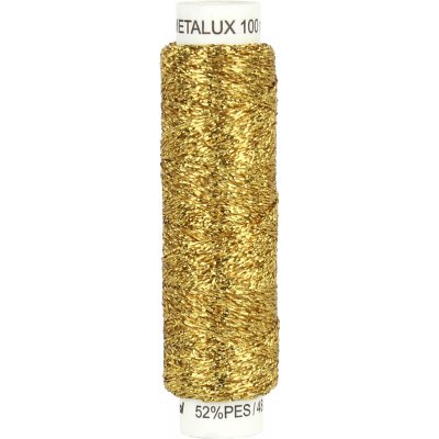 Nitě vyšívací Metalux - 0,2mm/100m nit Metalux: 312 Tmavě zlatá – Zboží Dáma