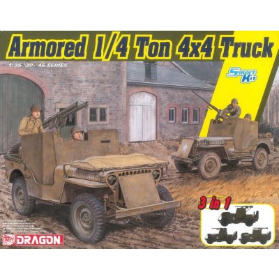 Dragon Jeep Willys MB Armo červená 1:4-Ton 4x4 Truck 3v1 Model Kit 6727 1:35 – Zbozi.Blesk.cz