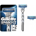 Gillette Mach3 Turbo + 2 ks hlavic – Zboží Dáma